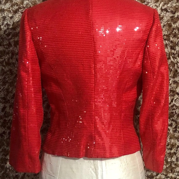 PATRICIA FIELD RED SEQUIN BLAZER - Picture 5 of 6